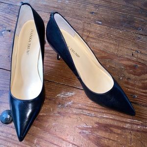 Ivanka Trump Black Leather Heels